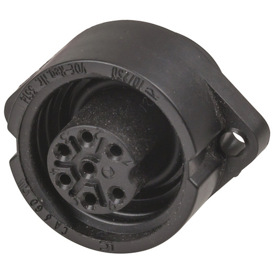 6 Pole + Pre-earth CA Series Panel Socket 