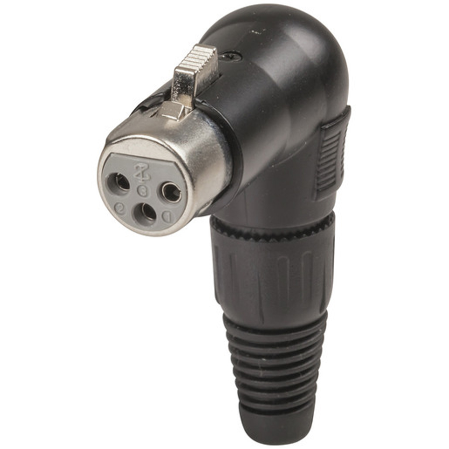 3 Pin Right Angle Cannon Type Connector 