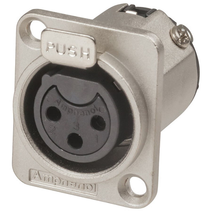 Amphenol Chassis Mount D-Series XLR Socket - Female 