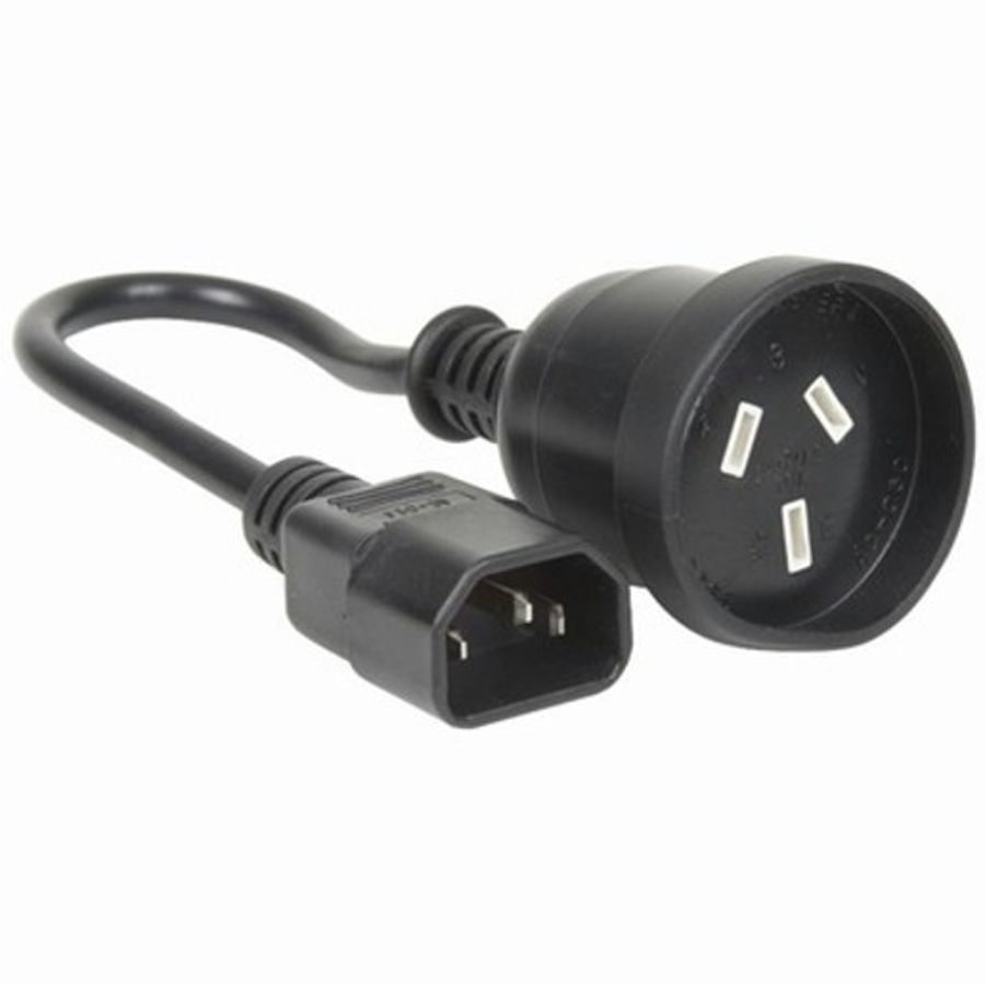 IEC C14 Male to 3pin Mains Socket - 150mm 