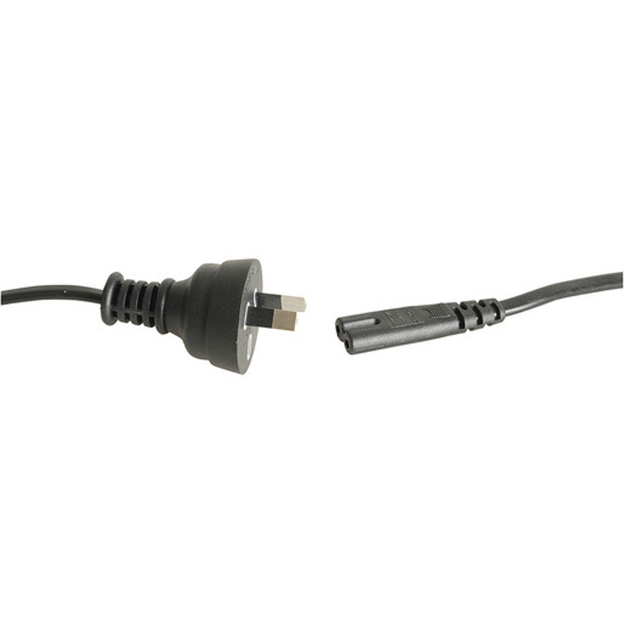 2pin Fig 8 Mains Plug to IEC C7 Female - 1.8m - Figure 8 