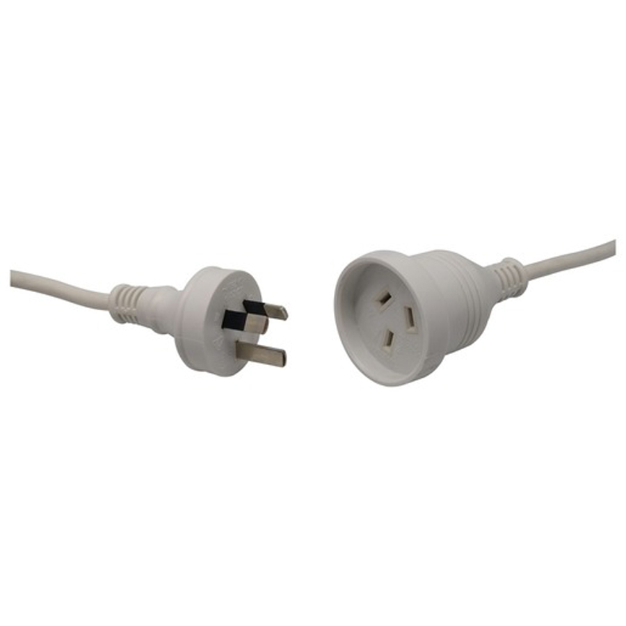 2m White Mains Extension Cable 