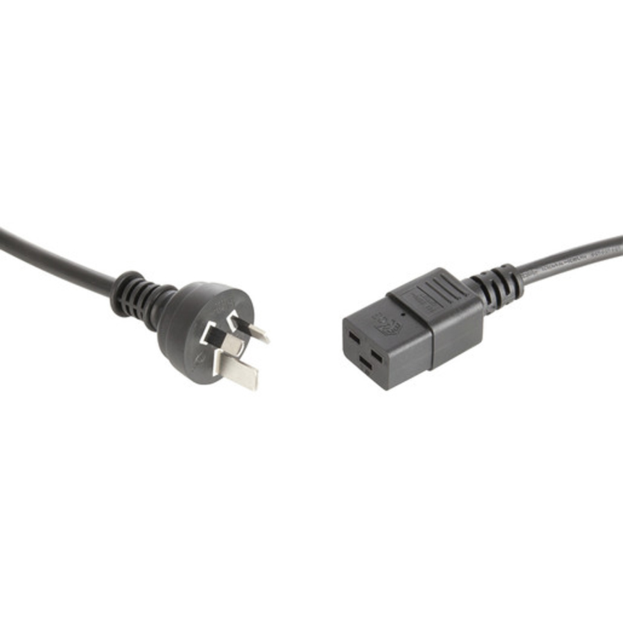 15A IEC C19 Mains Power Cable - 1.8m 