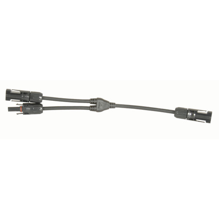 Solar Panel Y-Cable 2 Socket to 1 plug 300mm 