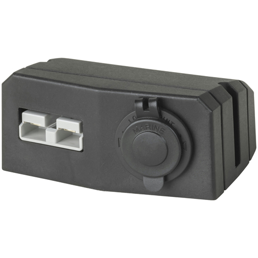 Surface Mount Bracket with 50A Battery Connector and Twin USB Sockets 