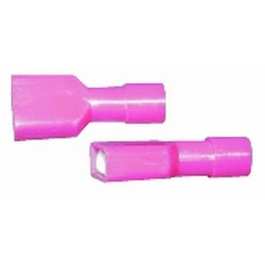 Fully Insulated Female Spade - Red - Pk.50 