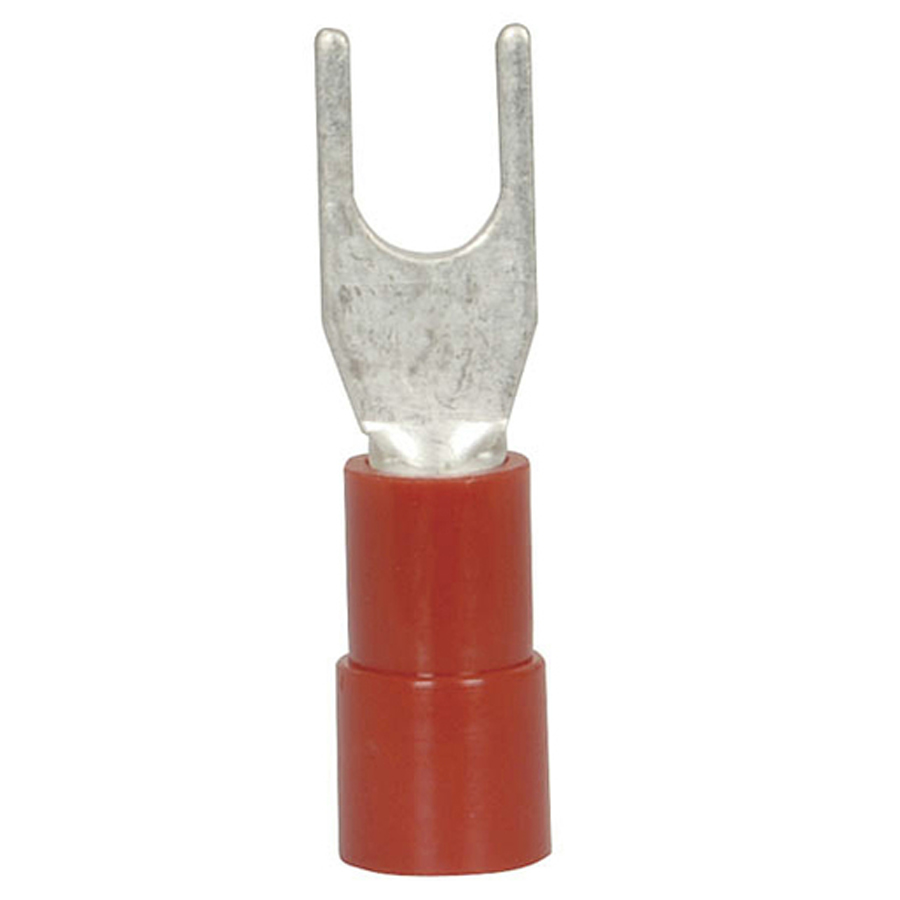 Forked Crimp Connector 3.7mm - Red (Pk. 100) 