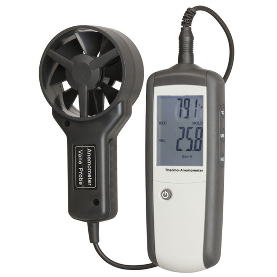 Hand-held Anemometer with Separate Sensor 