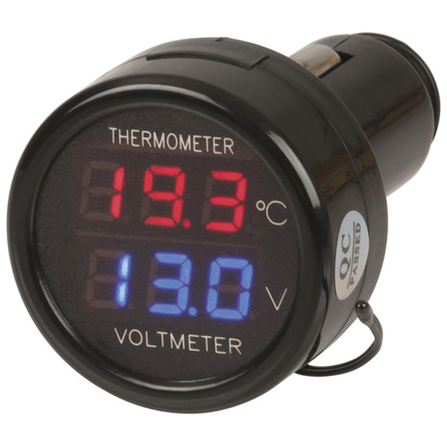 In-car Battery Monitor and Temperature Display 