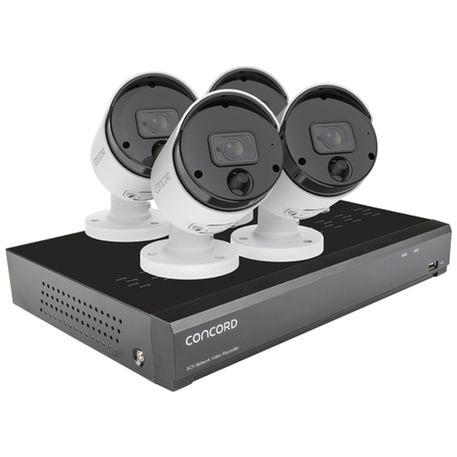 Concord 8 Channel 4K NVR Kit with 4 x 5MP Cameras 