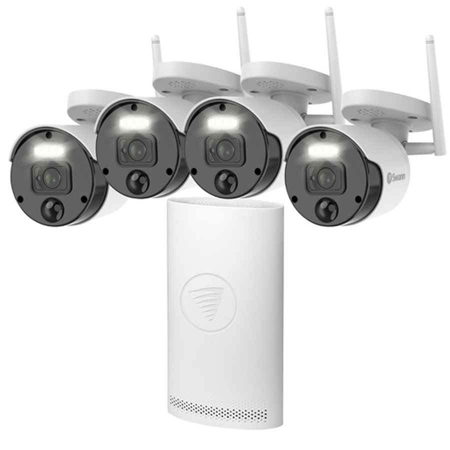 Swann 4 Channel Wireless WIFI NVR Package - 4x1080p Wireless Cameras SWNVK-500KH4 