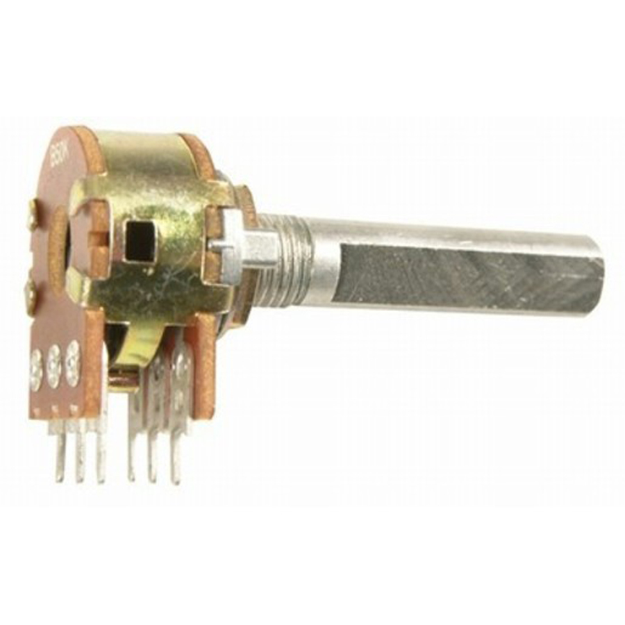 10k Ohm Logarithmic (A) Double Gang 16mm Potentiometer 