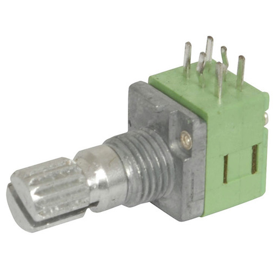 10k Ohm Logarithmic (A) Double Gang 9mm Potentiometer 