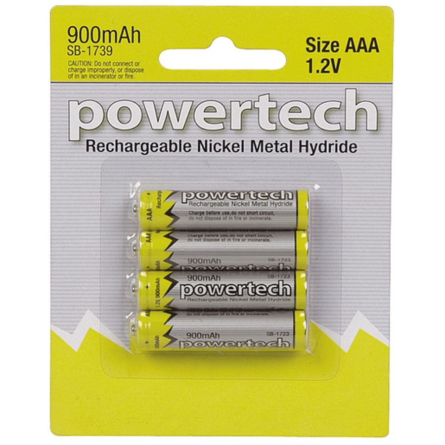 1.2V AAA 900mAh Ni-MH - 4 Pack 