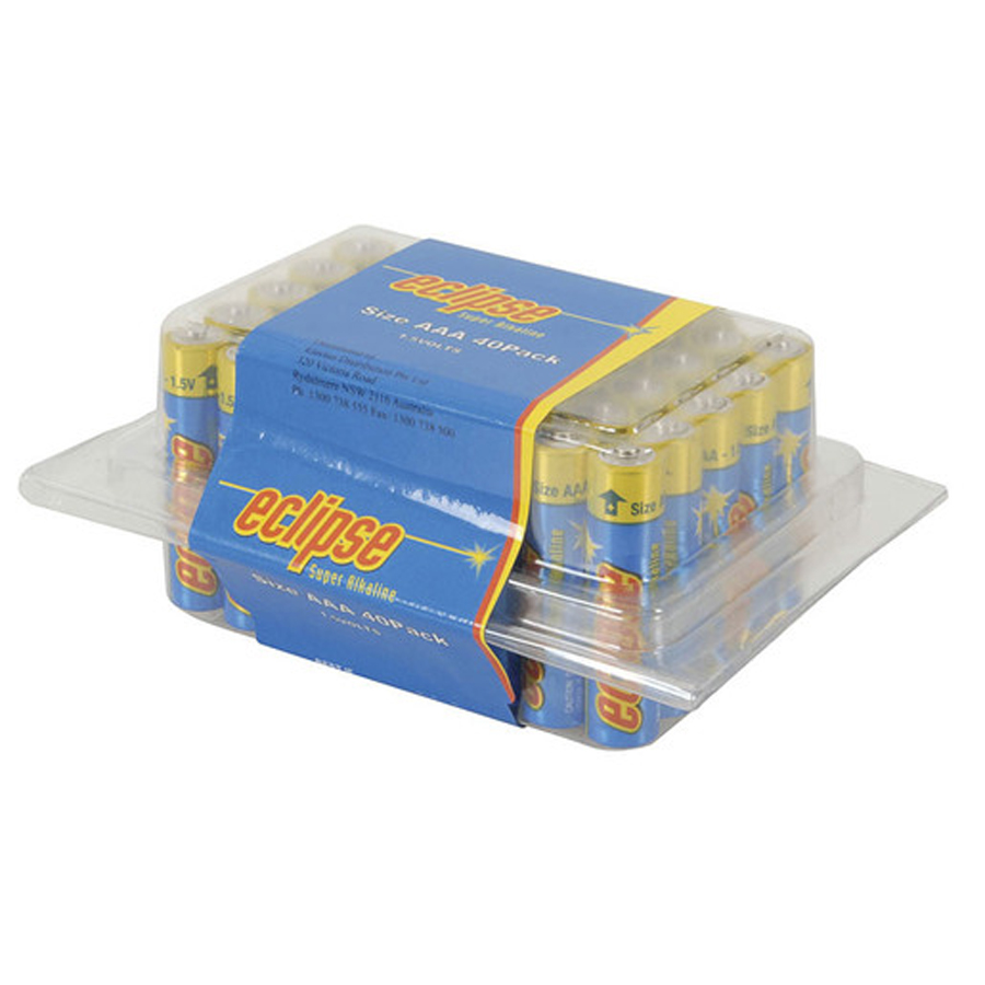 AAA Alkaline Batteries - 40 Bulk Pack 