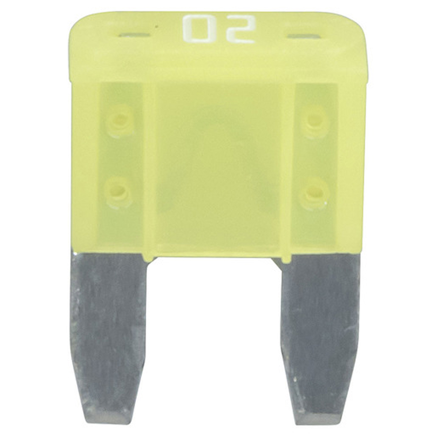 20A Yellow Mini Blade Fuse 