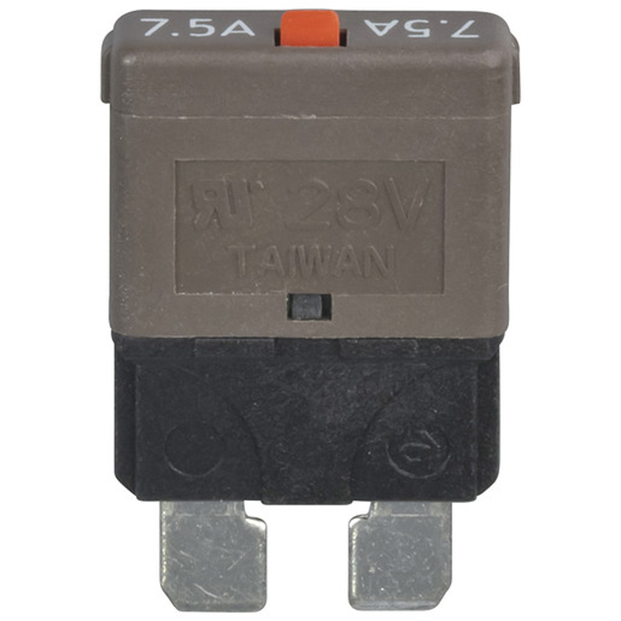 Standard Blade Circuit Breaker 7.5A - Manual Reset 