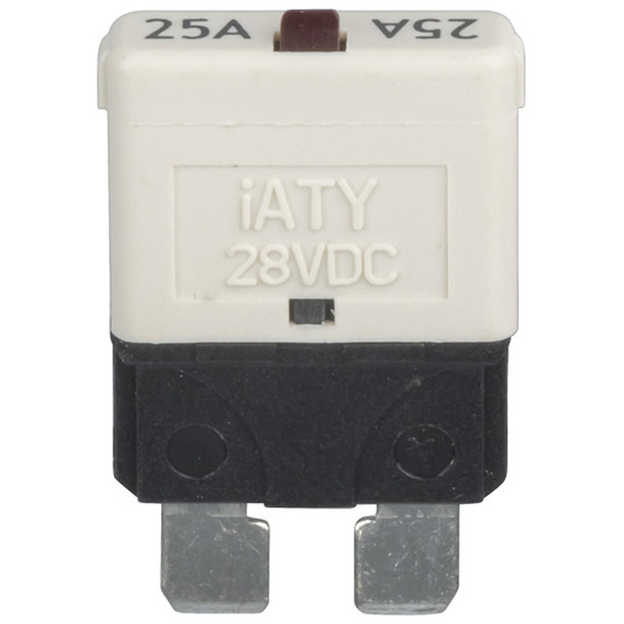 Standard Blade Circuit Breaker 25A - Manual Reset 
