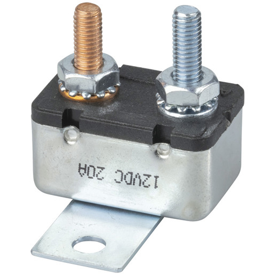 Chassis Mount Autoreset Circuit Breaker 20A 12VDC 