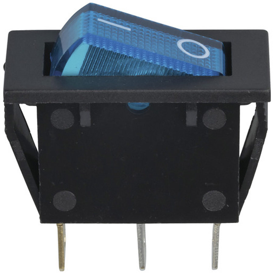 Rocker Switch Illuminated Blue SPST 15A 240VAC 