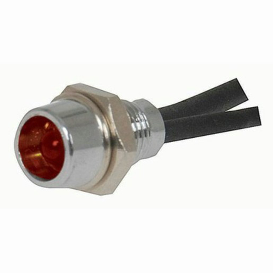 12V Mini Chrome Bezel - Red 