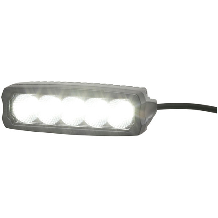 2,250 Lumen Single Row LED Worklight, Flood Beam, Black 
