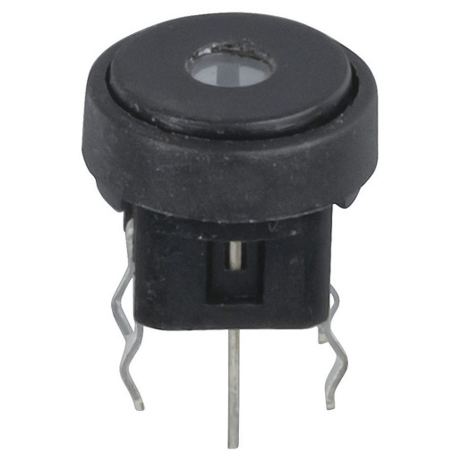 SPST PCB Mount Tactile Switch with Blue LED 
