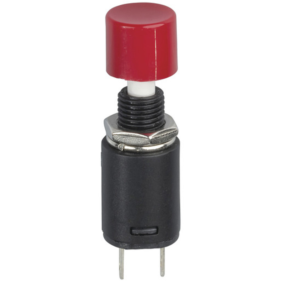 SPST Red Momentary Round Pushbutton 