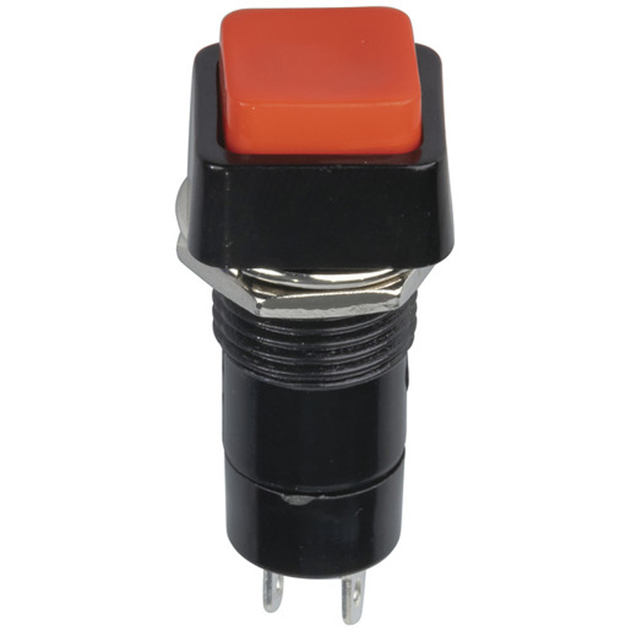 Pushbutton PUSH-ON MOMENTARY SPST RED ACTUATOR 