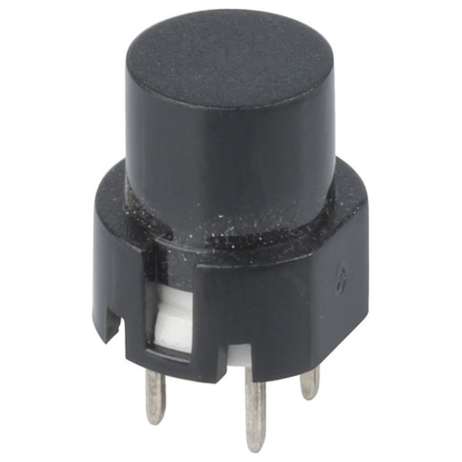 Black Snap Action Keyboard Switch - PCB Mount 