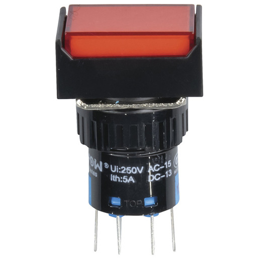 DPDT Illuminated Momentary IP65 Switch Red 