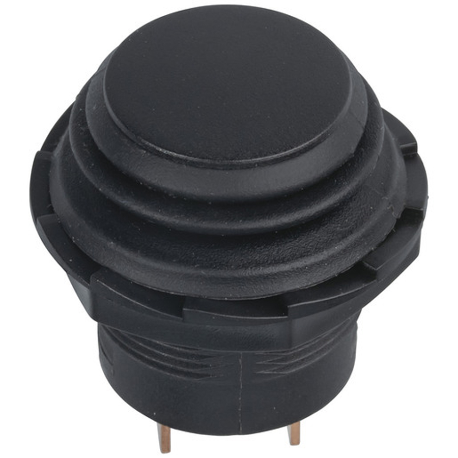 Black Momentary IP65 Pushbutton Switch 