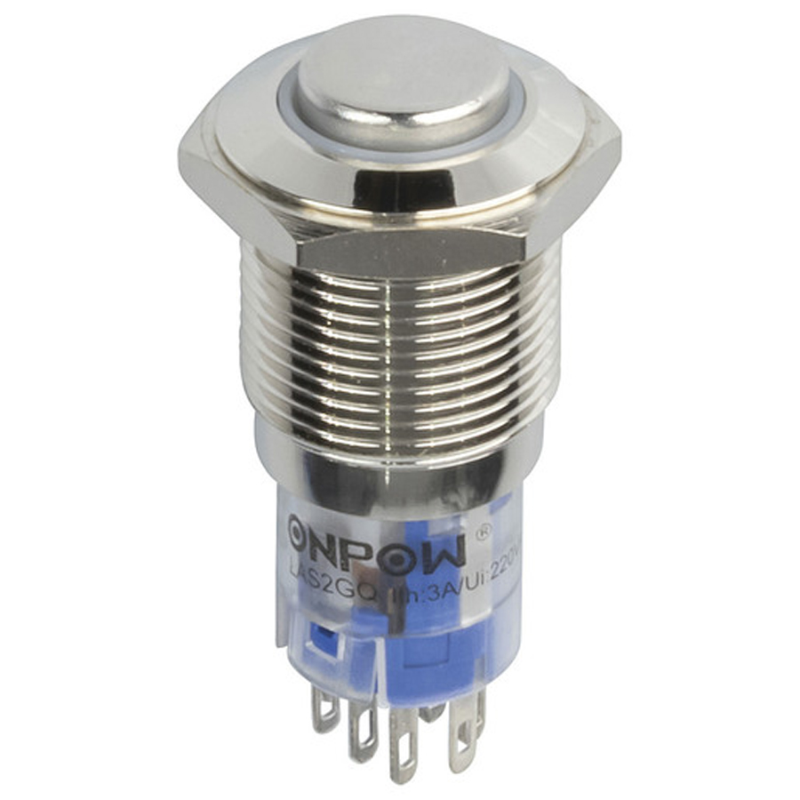 IP67 Illuminated Switch RedGreen Latching DPDT 
