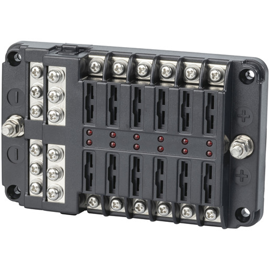 12 Way Fuse Block with Bus Bar 