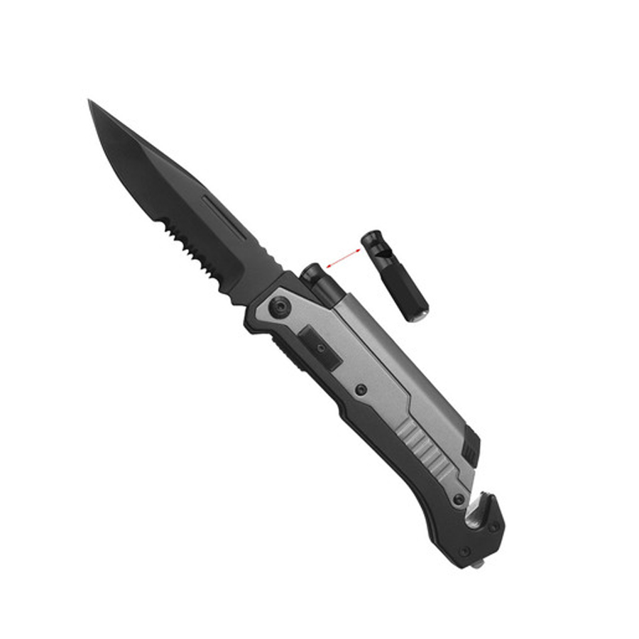 Multi Function Survival Knife With Whistle and Fire Starter 
