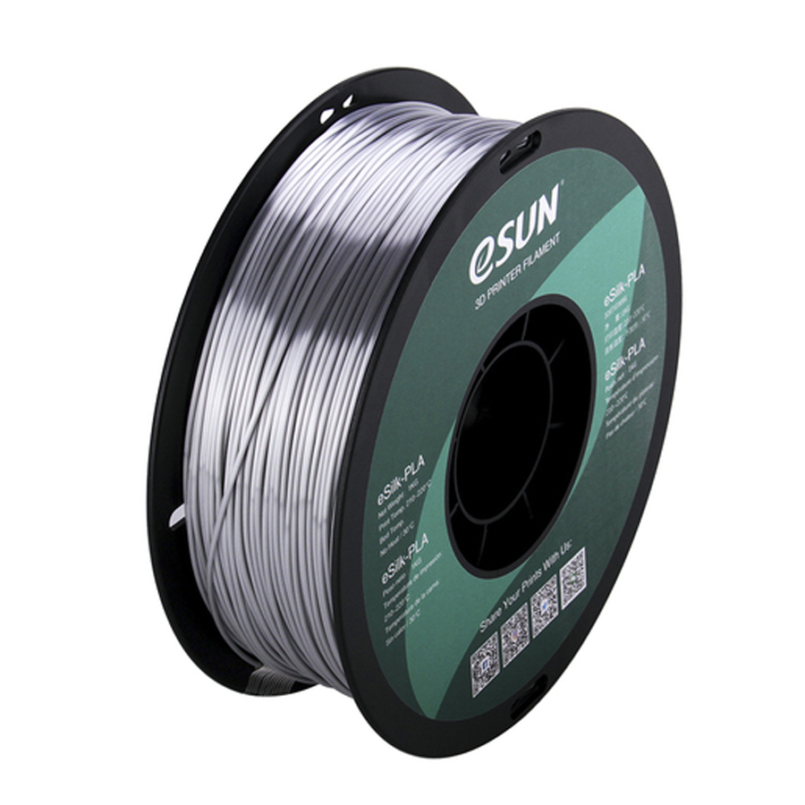 1.75mm Silver eSUN eSilk Filament 1kg Roll 