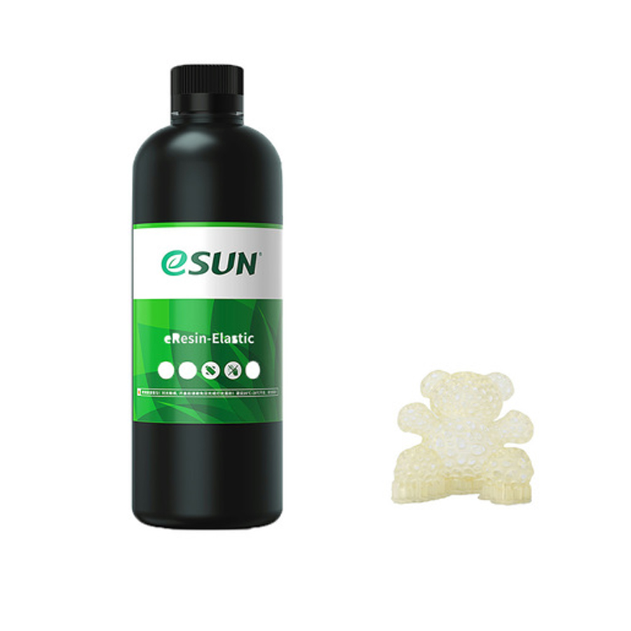 eSUN Transparent Yellow Elastic Resin for Resin 3D Printers 