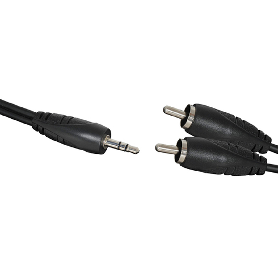 3.5mm Stereo Plug to 2 x RCA Plugs Audio Cable - 3m 