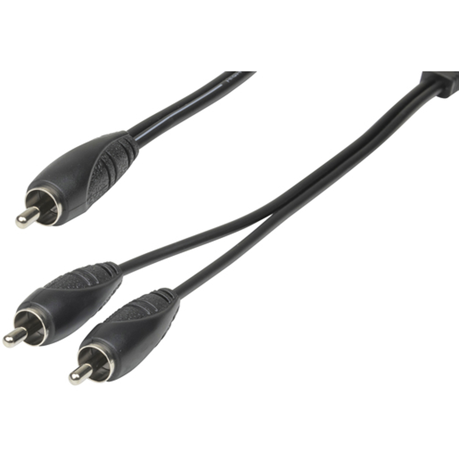 RCA Plug to 2 x RCA Plugs Audio Cable - 1.5m 