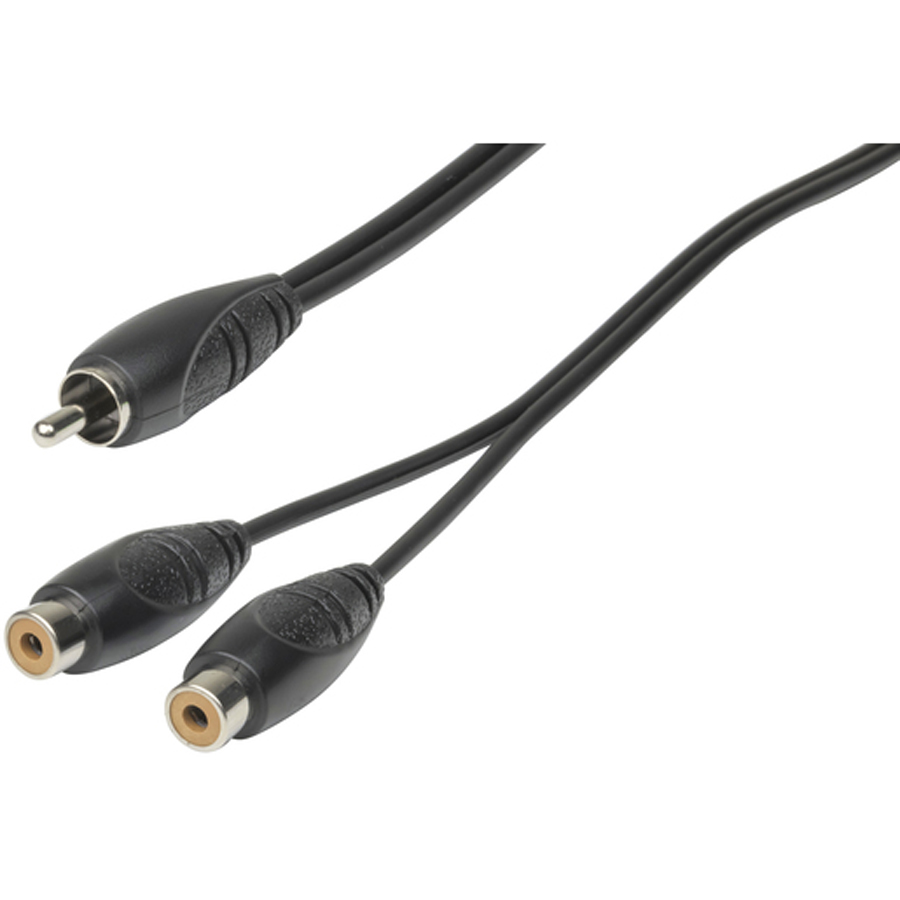 RCA Plug to 2 x RCA Sockets Audio Cable - 300mm 