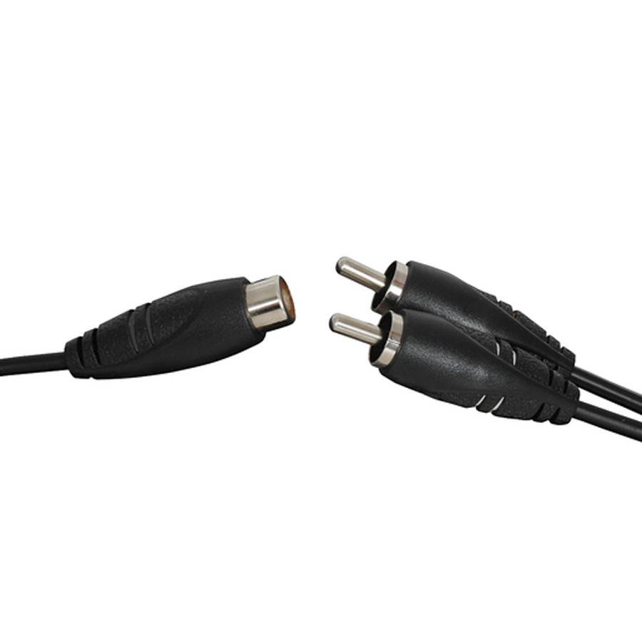 2 x RCA Plugs to 1 x RCA Socket - 300mm 