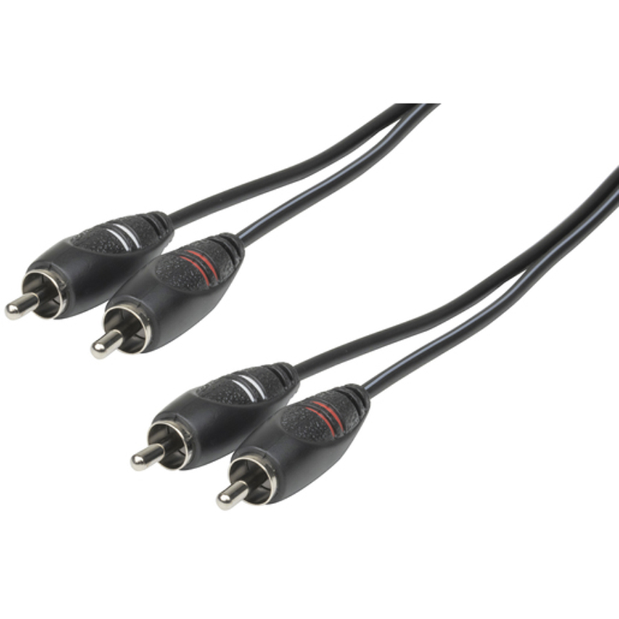 2 x RCA Plugs to 2 x RCA Plugs Audio Cable - 1.5m 