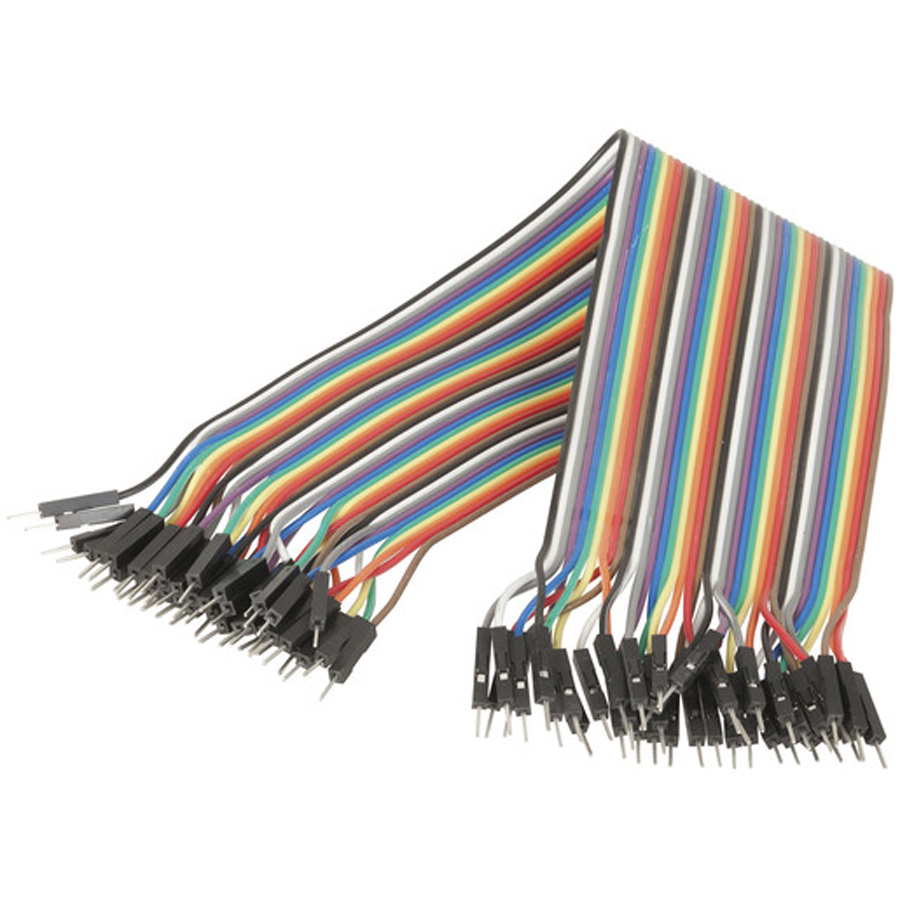 150mm Plug to Plug Jumper Leads - 40 Piece 