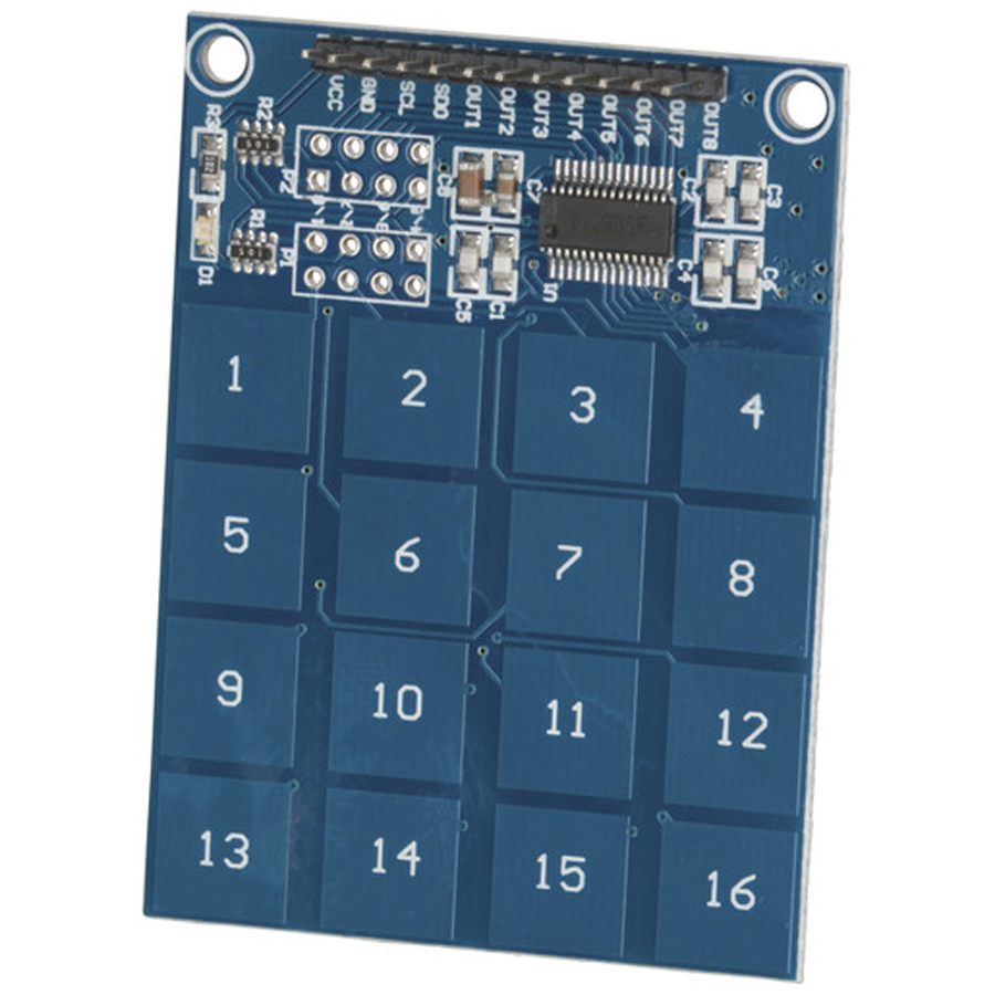 Arduino Compatible 16 Key Touch keypad module 