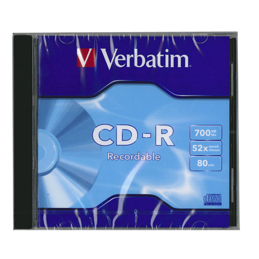 Verbatim Datalife (P-Cyanine) 80min700MB CD-R Jewel Case Singles 52x 