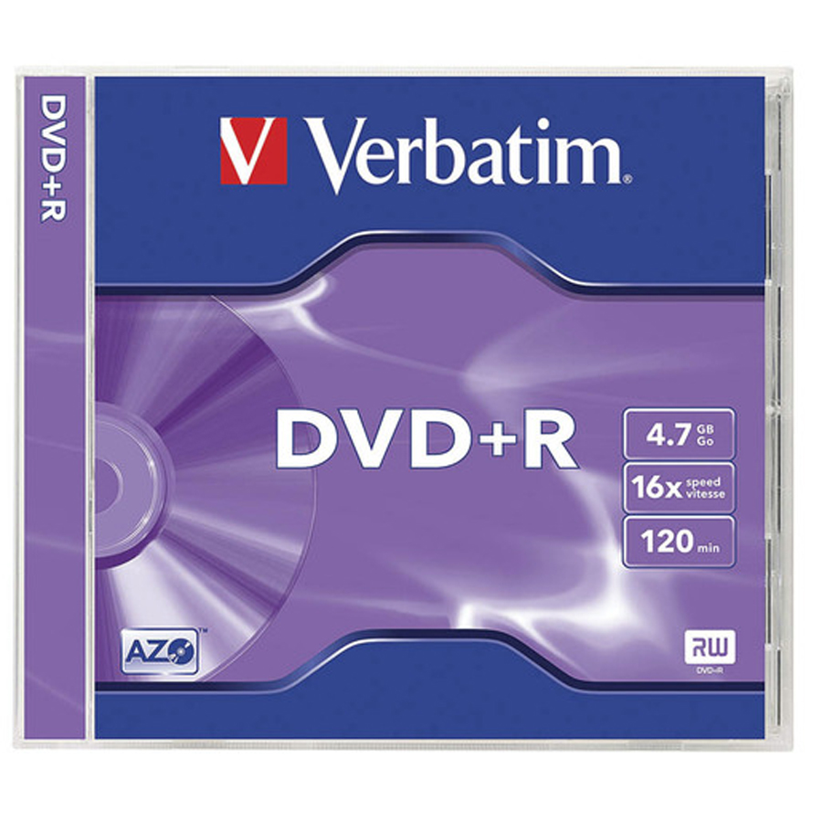 Verbatim DataLifePlus (Azo) DVD+R 4.7 GB Jewel Case Singles 16x 