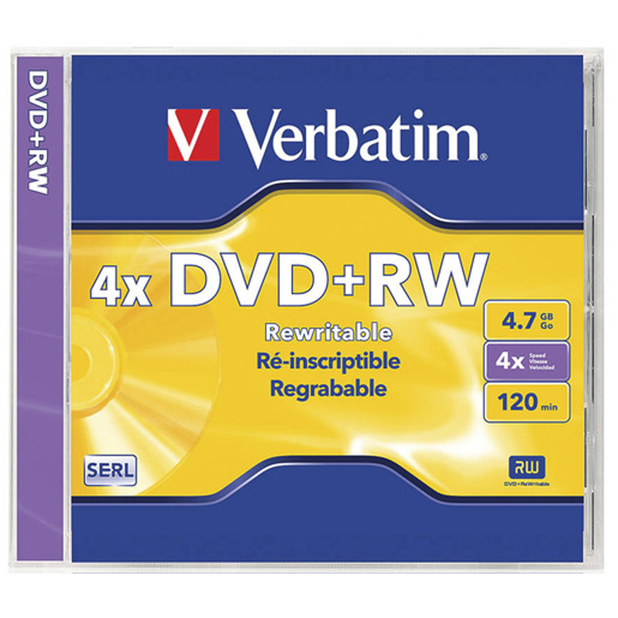 Verbatim DataLifePlus (SERL) DVD+RW 4.7 GB Jewel Case Singles 4x 