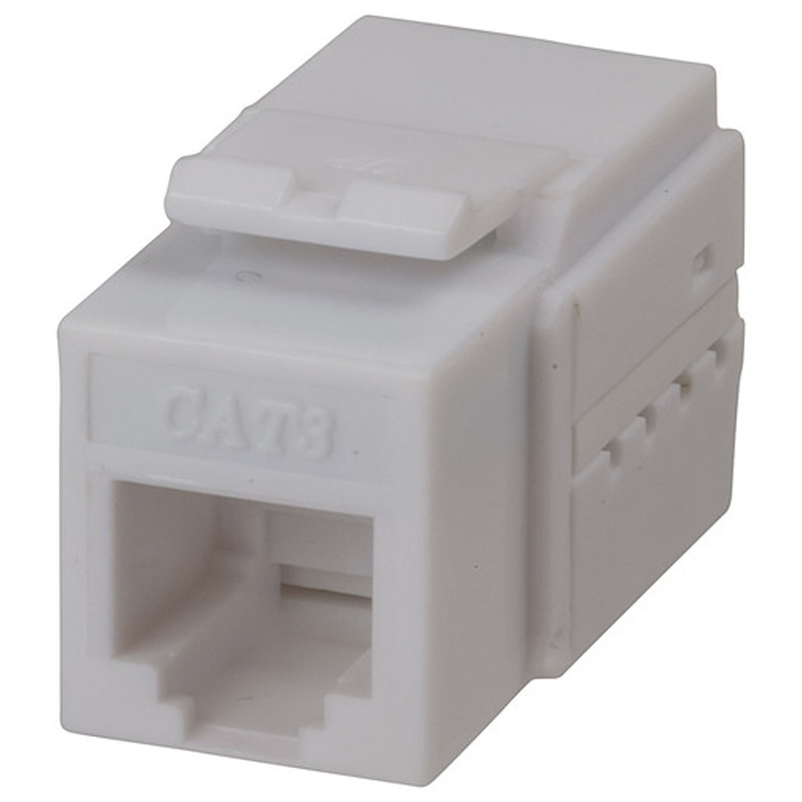RJ12 Socket 6P6C Keystone Jack - White 