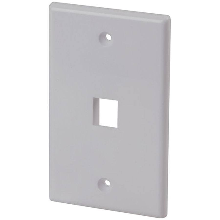 Keystone Wall Plate Single White 