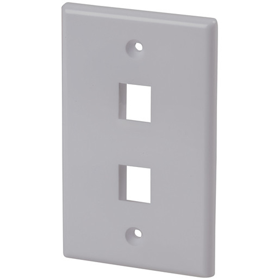 Keystone Wall Plate Double White 